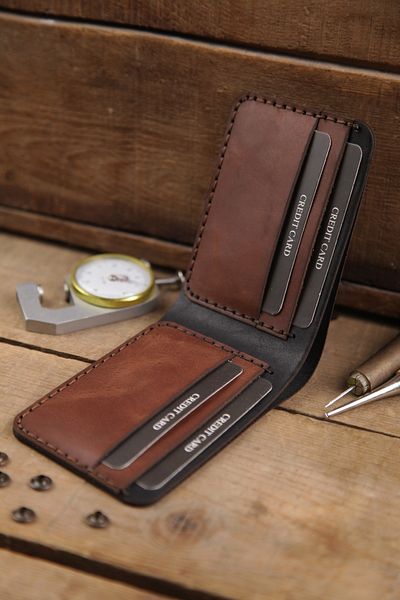 New Coast Leather 1900's Minimalist Men's Wallet - Genuine Leather Handmade