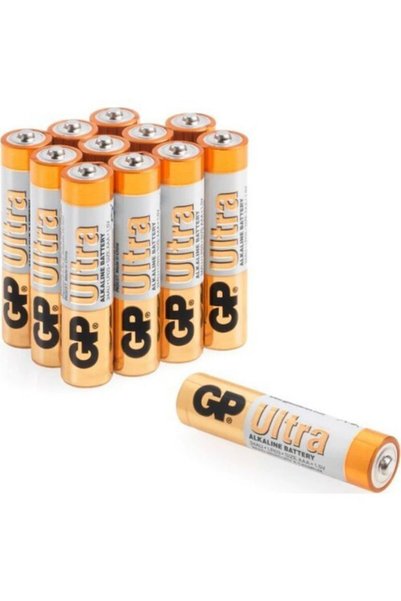 GP Batteries Gp Ultra Alkalin 12'li Aa Boy Kalem Pil & Gp Ultra Alkalin 12'li Aaa Boy Ince Pil