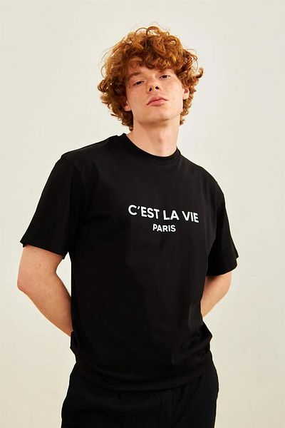 EFFRENATU Μπλουζάκι La Vie Printed Unisex Oversize