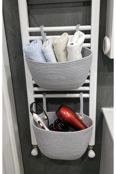 AFRALYAHOME Καλάθι με χάντρες οργάνωσης κουζίνας μπάνιου 2 τεμαχίων, καλάθι που μπορεί να κρεμαστεί, οργάνωση στο πλάι της κούνιας