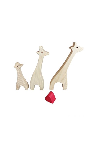 afralya home Wooden Toy/Figur Giraffe, Elephant, Rabbit Family Special Design Decorative Wooden Toy