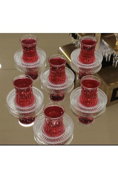 Paşabahçe Elysia Tea Cup Compatible with 12 Pieces Only Tea Saucer