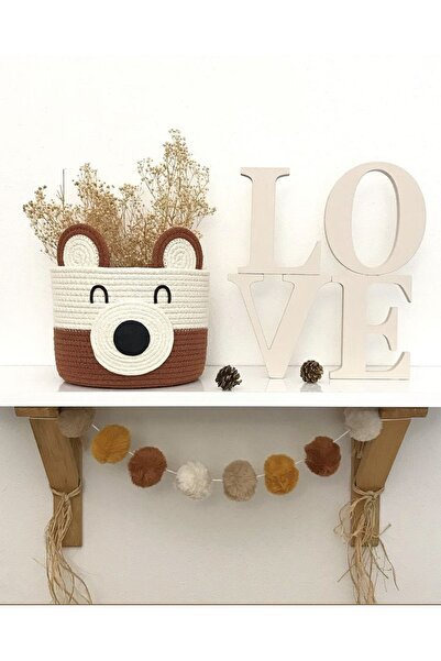 afralya home Çocuk Odası Düzenleyici Sepet, Oyuncak Sepeti, Kulaklı Sepet, Fi...