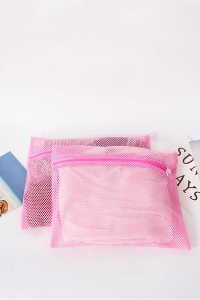 Hayveys Pink Lingerie - 2 Pieces, Zippered Bag, Socks Washing Net