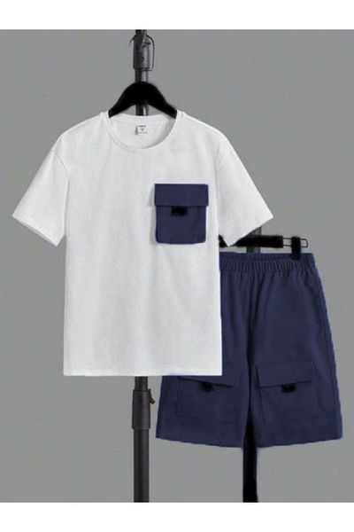 CLASSY.MODA Men's Bermuda Short - 100% Cotton, Elastic Waist and Inflatable with Your Glass