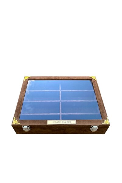 kutuveaksesuar Gözlük Çantası Camlı Gözlük Organizeri Isme Özel Alkantara Kah...