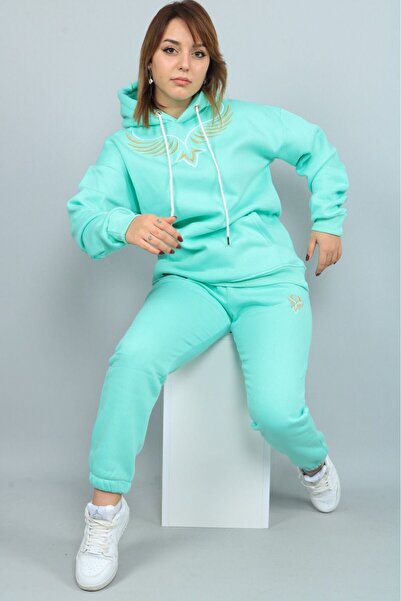 CLASSY.MODA Tracksuit Set - 2-Piece Top and Bottom - Printed - Hooded - Fabric 3 Thread Raised - Single Person