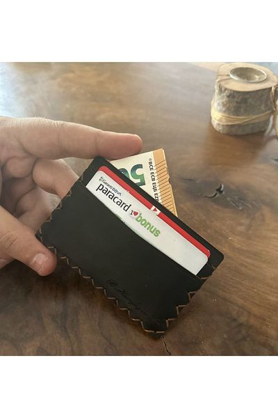 overcraft Babil Series Vintage Genuine Leather Men's Card Holder Will Be Sent With Keychain And Gift Box