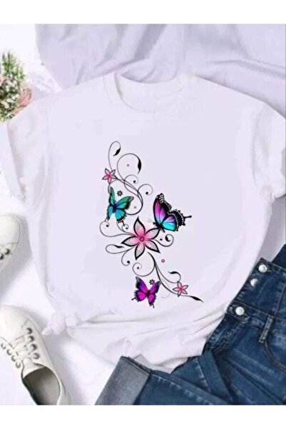 CLASSY.MODA Tricou Single Jersey - Tricou cu mânecă scurtă, cu decolteu tripl...