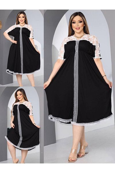 CLASSY.MODA Țesătură din viscoză Lycra - Rochie de toaletă pentru femei Perfect Lace Cloche, Standard