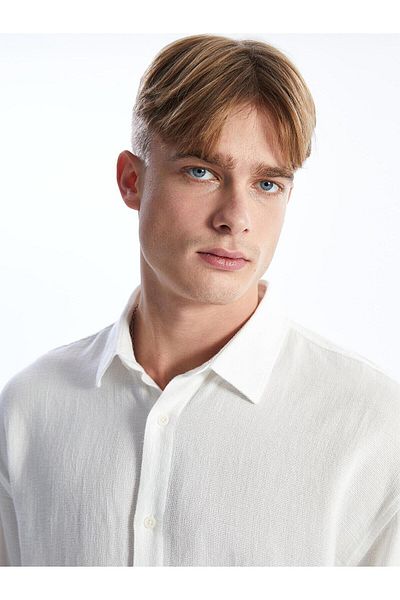 LC Waikiki LCW Casual - Bequem geschnittenes Langarmhemd für Herren