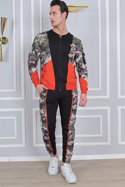 CLASSY.MODA COTTON PAJAMAS SET CAMOUFLAGE FABRIC MADE WITH SELF CUT-FIAT SINGLE PERSON