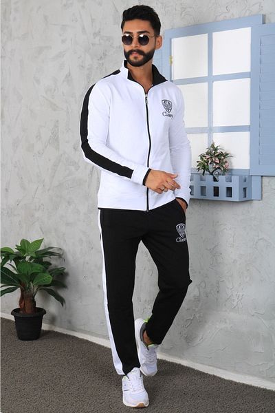 CLASSY.MODA طقم رياضي - طقم بدلة رياضية - قماش بخيطين