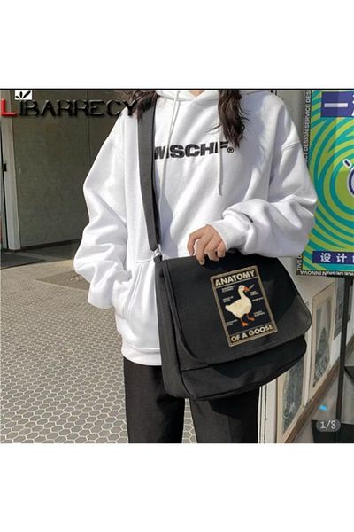 Toum Geantă unisex neagră Blunt Blunt Duck Anatomy Messenger