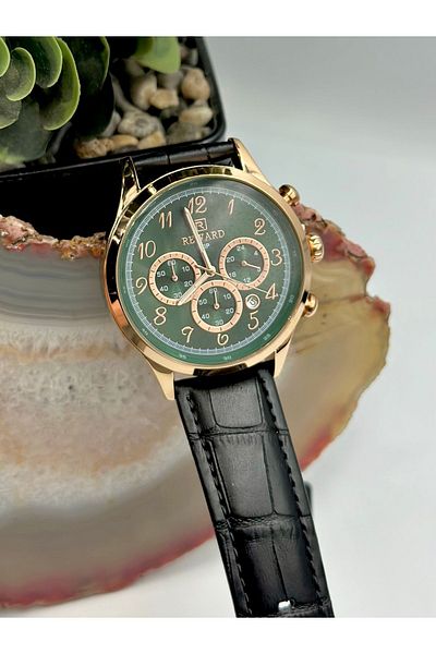 Reward New Season Men's Wristwatch - Leather Cord with Calendar