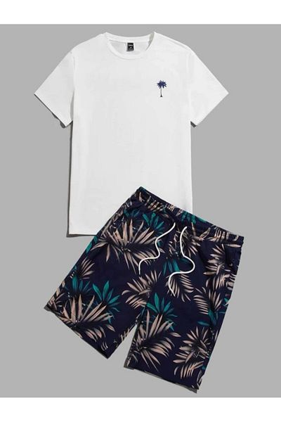 CLASSY.MODA Σετ σορτς με ψηφιακή εκτύπωση Oversize για άνδρες και γυναίκες