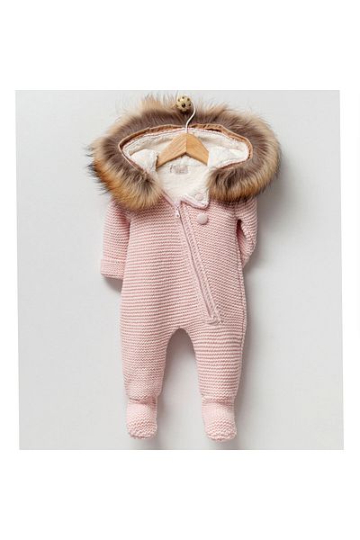Nipperland Knitwear Baby Rompers - Zippered and Furry