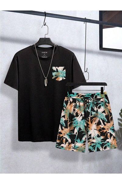 CLASSY.MODA Ανδρικά και γυναικεία αθλητικά σορτς - Σετ φούτερ με ψηφιακή εκτύπωση