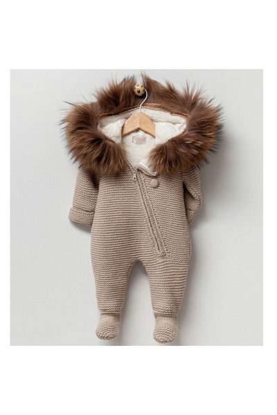 Nipperland Knitwear Baby Rompers - Zippered and Furry