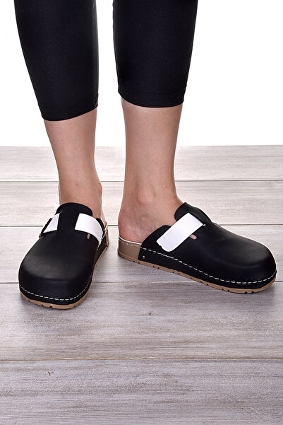 DOGİYE 9033 Crna boja, bela pruga, udobne sabo Papuče