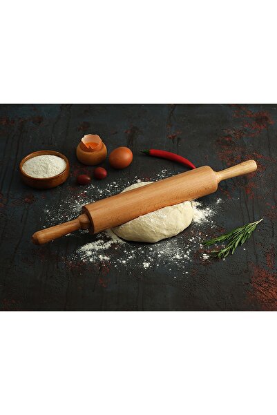 Hedisam Vernikli Ahşap Döner Merdane Hamur Açma