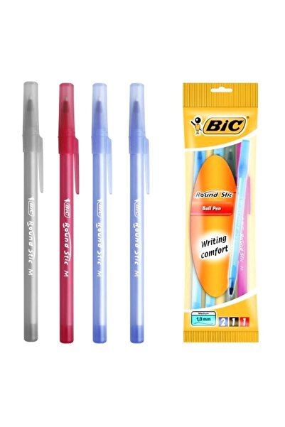 Bic مجموعة بيك روند ميني ميكس (4 أسود + 4 أزرق + 4 أحمر)