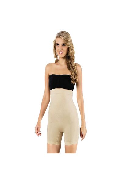 FİT1BEDEN Women's Black High Waist Belly Basen Enhancing Corset Slimming Firming