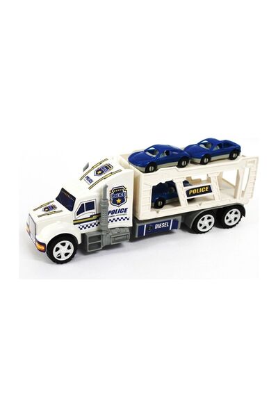 NİZAM Dzc Cousins ​​Avm Tow Truck Car Carrying Police Truck Toy 2 Tiers