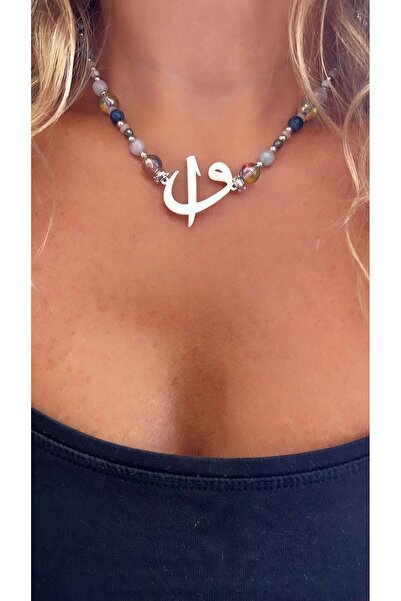 splashtakı 925 Ayar Gümüş Elif Vav ve Hiç Sembolü Tasarım İkili Kolye