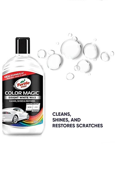 Turtle Wax Renkli Cila Beyaz 500 ml  3 Adet Mikrofiber Bez  Cila Süngeri