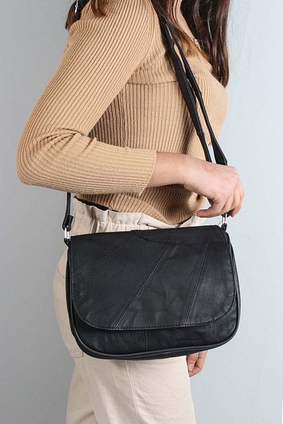 Erzeno Geantă de umăr și crossbody pentru femei, din piele naturală, cu mai mulți ochi