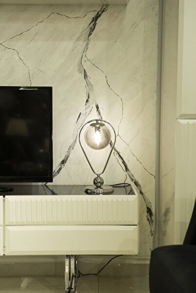 avizade Damla Şeklinde Glop Camlı Masa Lambası