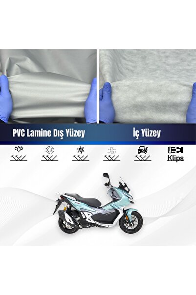 ULTRASHOP RKS Freccia 150 Uyumlu  Su Geçirmez Motosiklet Branda 4 Mevsime Uygun Motor Brandası