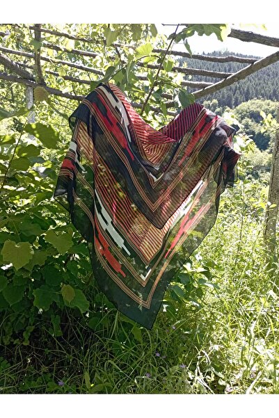 LABELLA COLLECTİON Black Karadenz Edge Unembroidered Cheesecloth