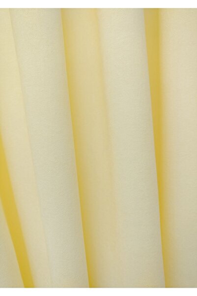 Evdepo Home Crown Cream Solid Color Pleated Soft Background Curtain, 1/2 Sparse Pleat, Single Wing