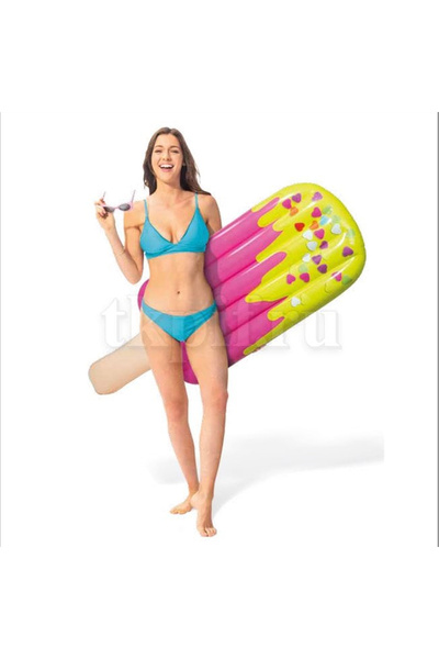 Intex 58766 Sprinkle Popsicle Gökkuşağı Buz Şeker Yatak Deniz Yatağı 183 X 66 Cm