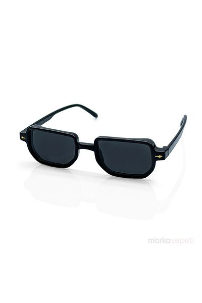 Markasepeti Hexagonal Sunglasses with Horizontal Bones and Frame