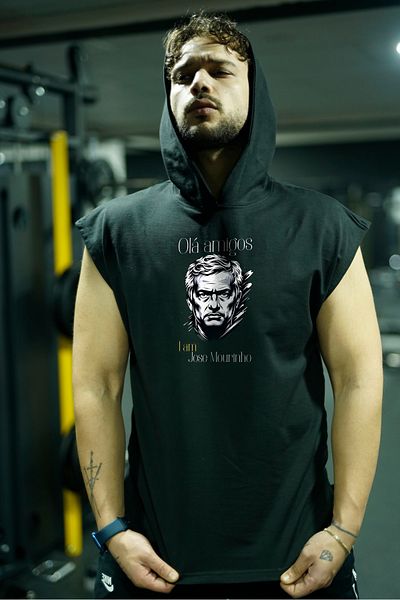 Oxlade Jose Mourino Hooded Fitness Tank Top - 100% Cotton Oxlade ®   Fabric