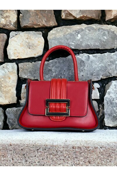 Angel Polo حقيبة يد وكتف حمراء