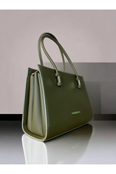 Angel Polo haki yeşili el ve omuz çantası