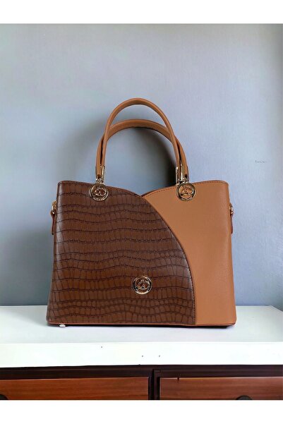 Angel Polo حقيبة يد وكتف بنية