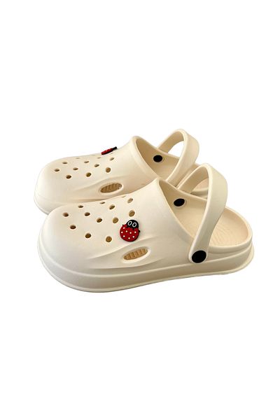 SAYILI COLLECTION Women's Eva Sea and Beach Stylish Sandals - Doctor Nurse Comfortable Ladybug Slippers