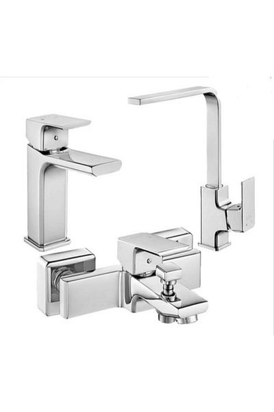 Eca Tiera Bathroom, Tiera Sink Mixer, Tiera Sink Mixer Triple Set 102102469-8989-8123