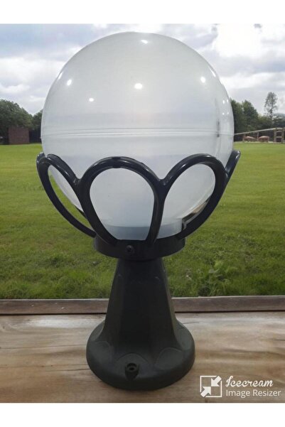 ZERPA ( Papatya ) Yarım Meridyen Setüstü Bahçe Armatür / Siyah