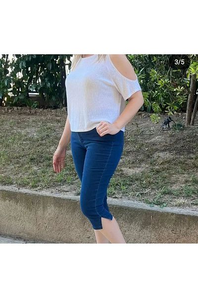 AKŞEN GİYİM LARGE BATTAL SIZE THIN DENIM FABRIC HIGH WAIST BOL LYCRAL 48-60 SIZES JEAN CAPRY PANT