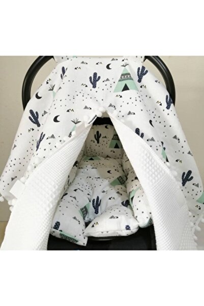 deva design طقم عربة أطفال 100% قطن متعدد الأغراض بطبقة مزدوجة من الموسلين بيكيه