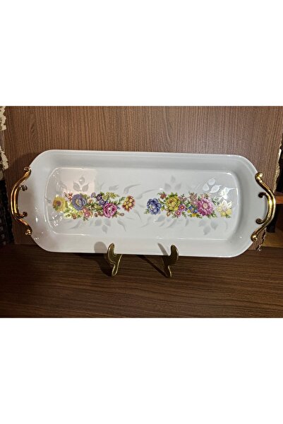 tayfuntufan antika koleksiyon limoges el boyama porselen tepsi - 40 cm x 16 c...
