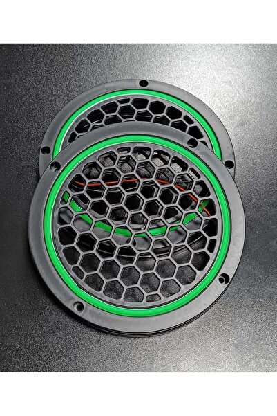 ARTIPOZİTİF 16cm Yeşil Neon Işıklı Hoparlör ve Midrange Kapağı 1takım (2adet) Vidalanabilir