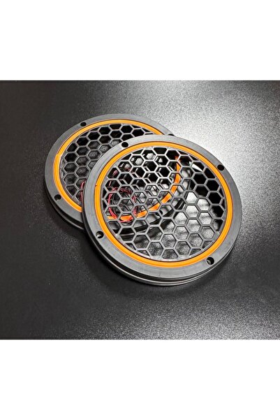 POZART AUDİO SYSTEMS 20cm Turuncu Neon Işıklı Hoparlör ve Midrange Kapağı 1takım (2adet) Vidalanabilir