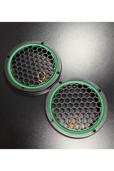 POZART AUDİO SYSTEMS 20cm Yeşil Neon Işıklı Hoparlör ve Midrange Kapağı 1Takım (2adet) Vidalanabilir